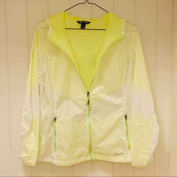 Eddie Bauer neon rain jacket - Picture 2 of 4